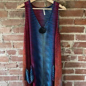Rainbow Spandex Beach Coverup